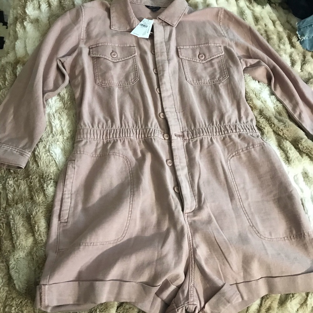 American eagle denim romper